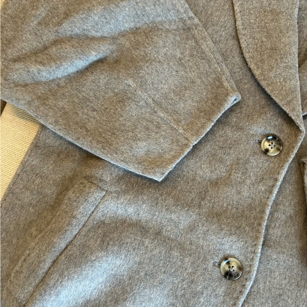 NEW Reformation Wyatt Wool Double Faced Coat - Stone Beige - Picture 7 of 13
